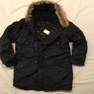 J.Crew Brand New  (NWT) Women's Heavyweight Nylon Parka with Hood sz L/XL